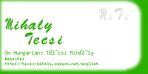 mihaly tecsi business card
